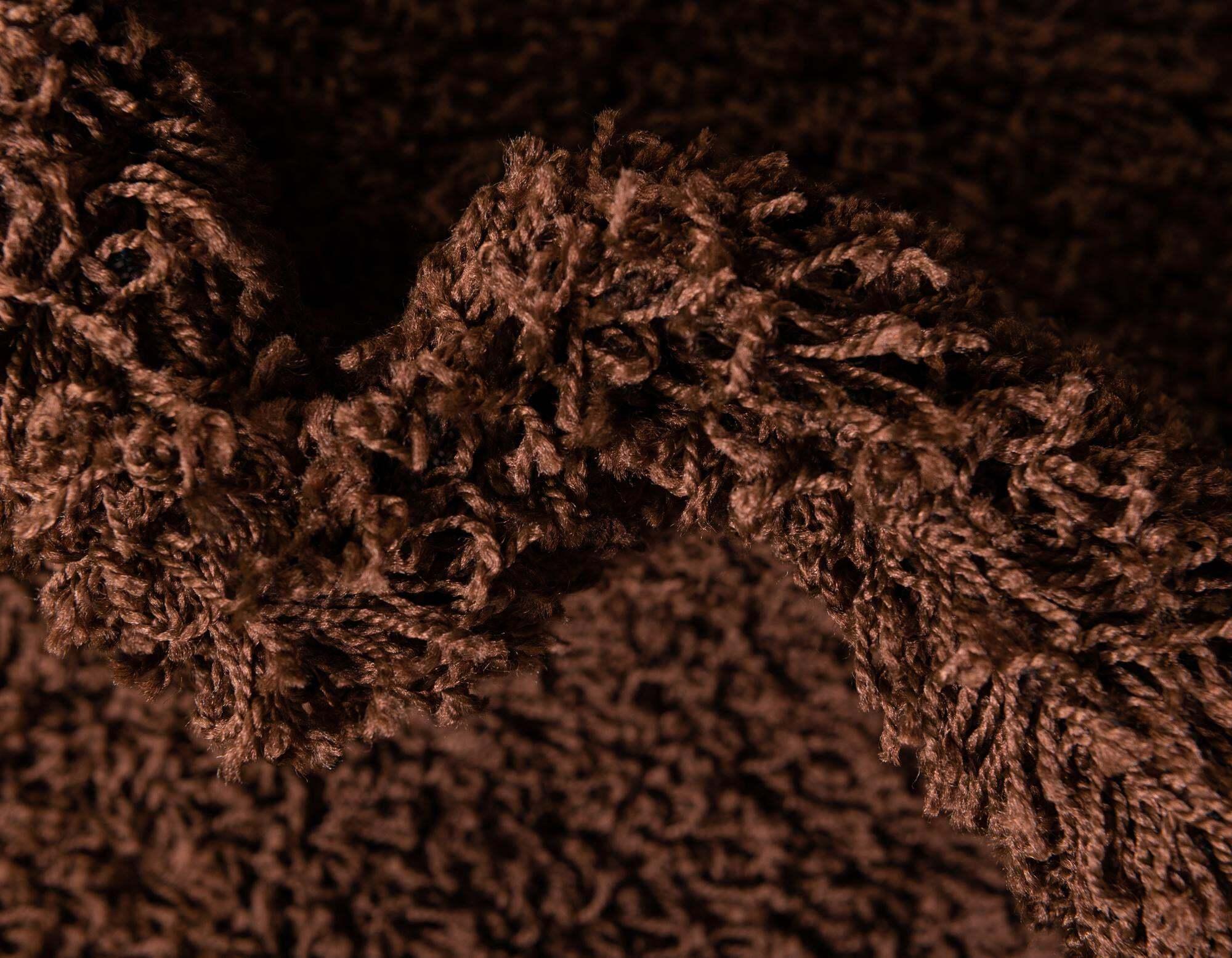 Unique Loom Indoor Rugs - Solid Shag Solid Rectangular 8x10 Rug Chocolate Brown