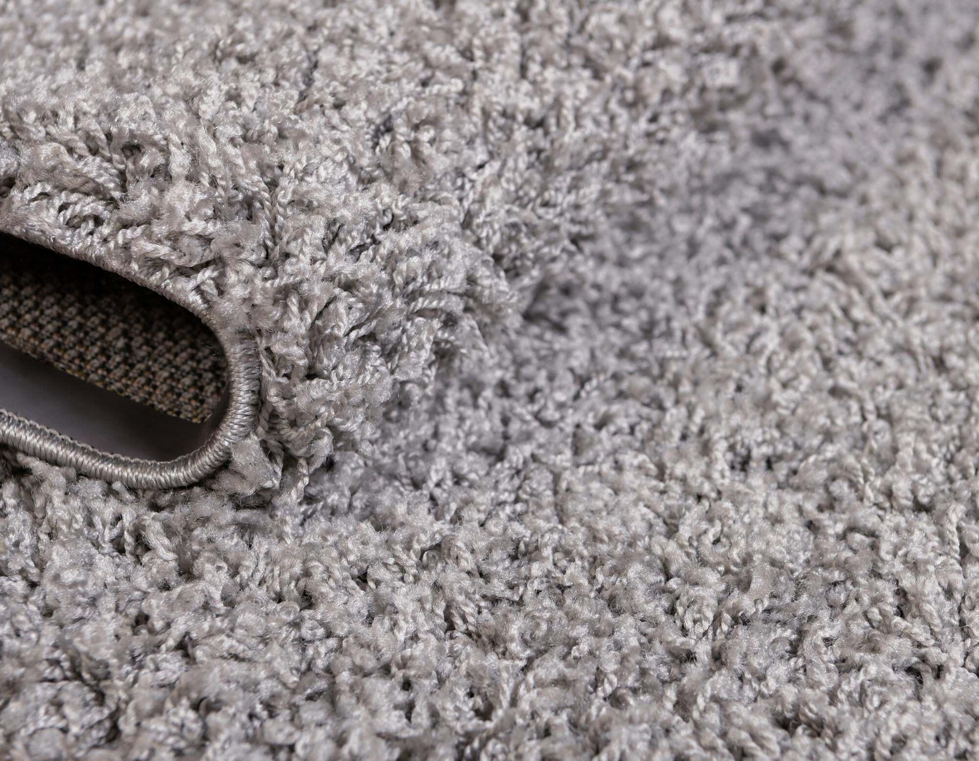 Unique Loom Indoor Rugs - Solid Shag Solid Rectangular 8x10 Rug Cloud Gray