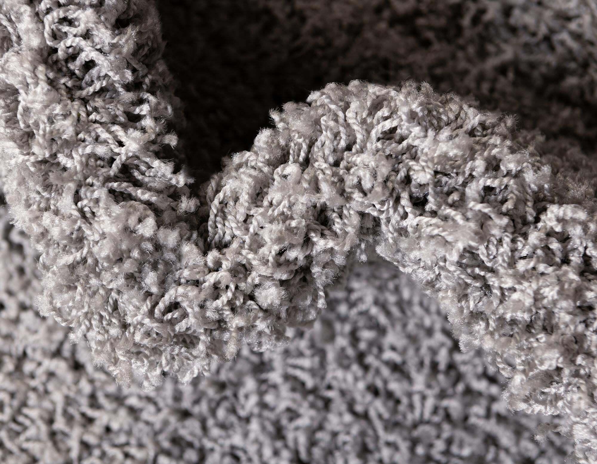 Unique Loom Indoor Rugs - Solid Shag Solid Rectangular 8x10 Rug Cloud Gray