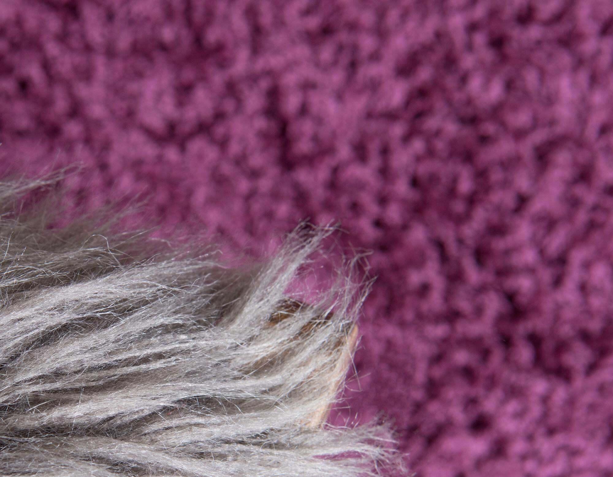 Unique Loom Indoor Rugs - Solid Shag Solid Rectangular 8x10 Rug Eggplant Purple