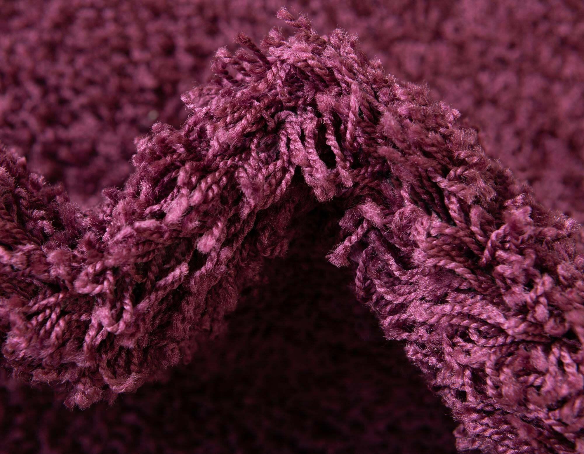 Unique Loom Indoor Rugs - Solid Shag Solid Rectangular 8x10 Rug Eggplant Purple