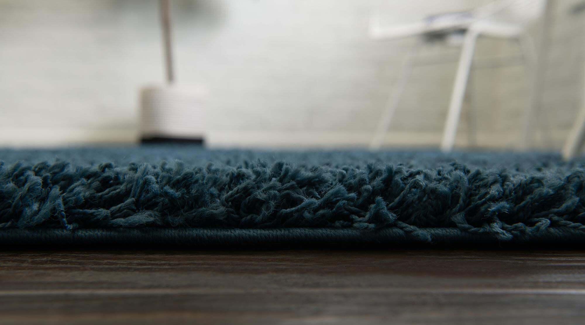 Unique Loom Indoor Rugs - Solid Shag Solid Rectangular 8x10 Rug Navy Blue
