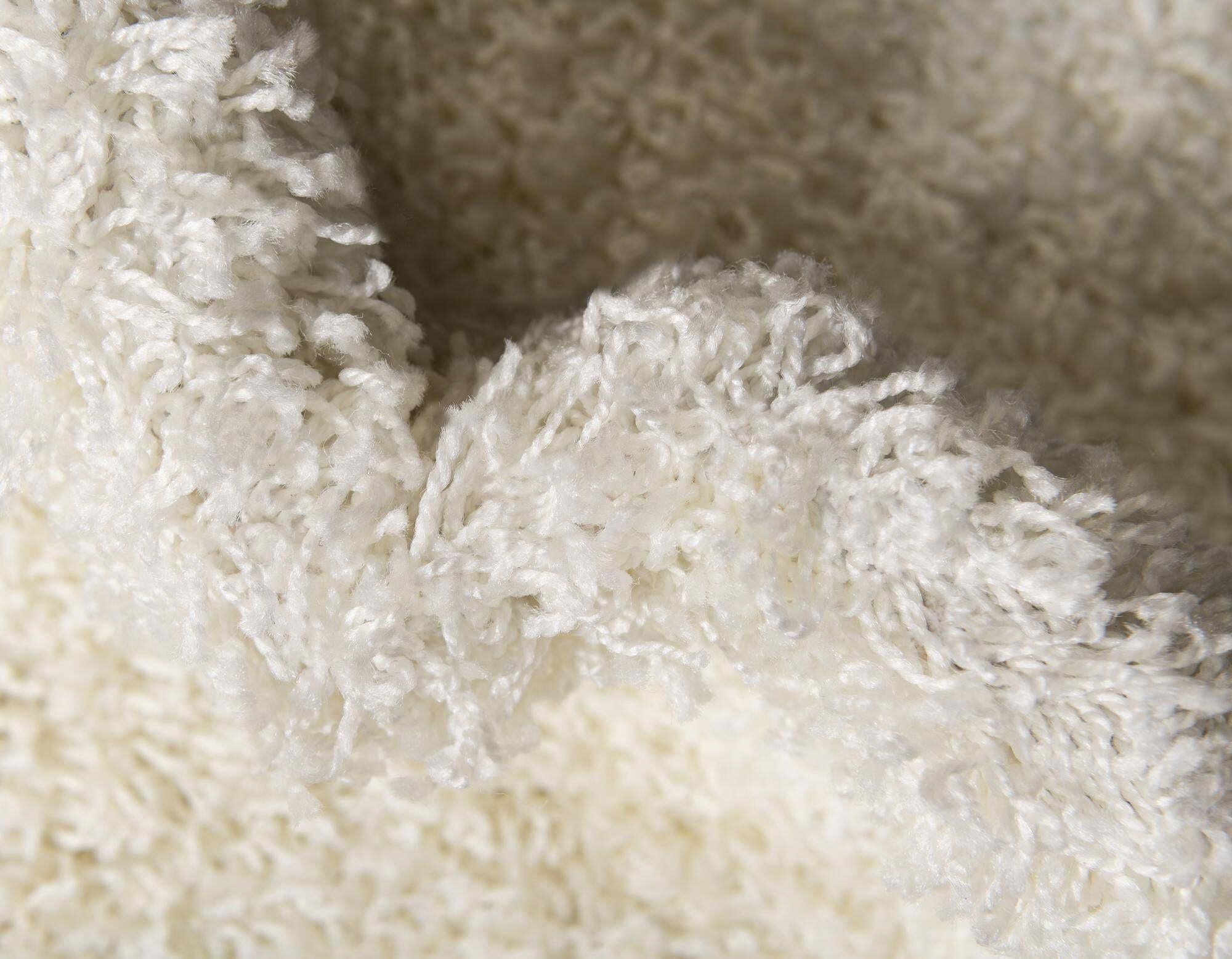 Unique Loom Indoor Rugs - Solid Shag Solid Rectangular 8x10 Rug Snow White