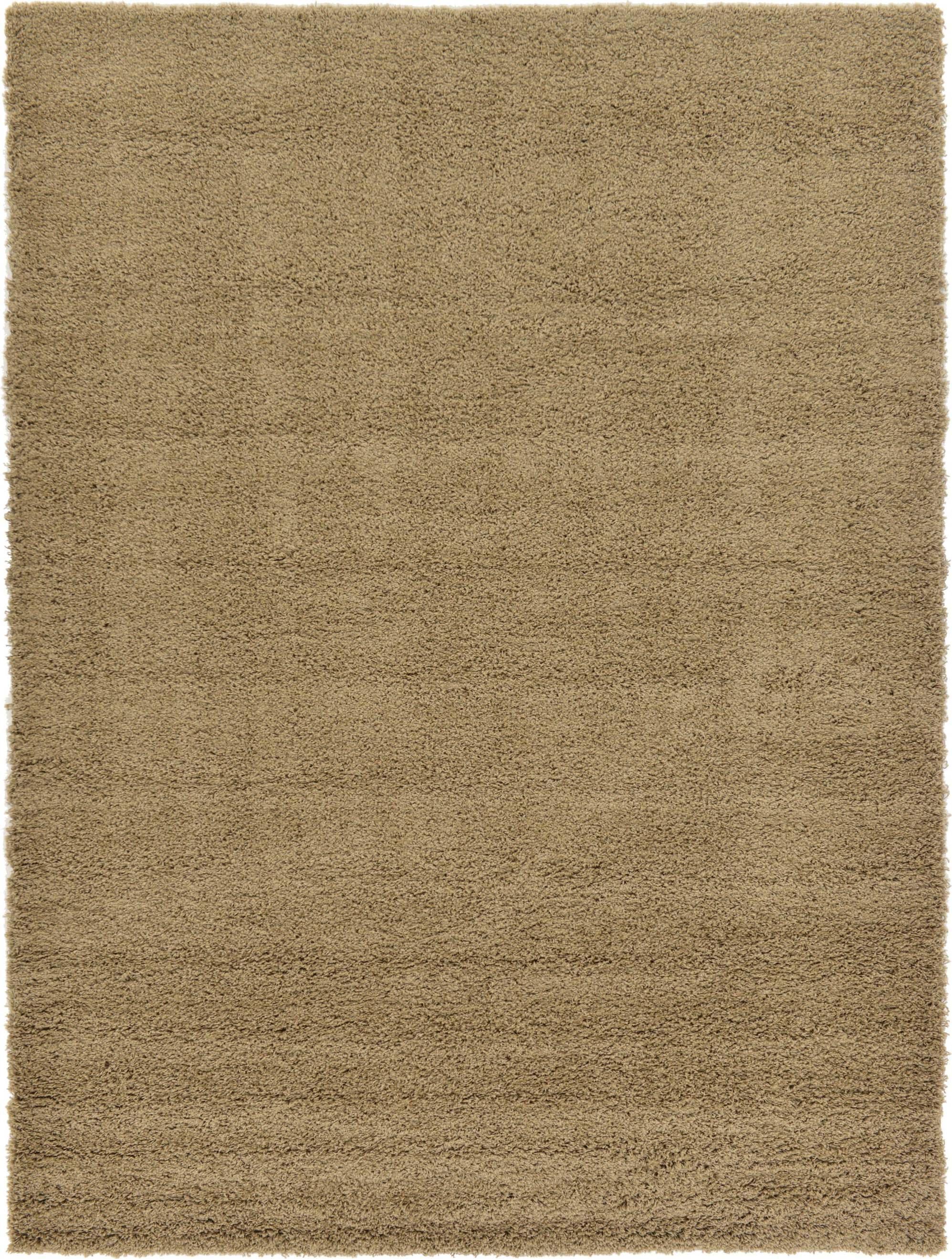 Unique Loom Indoor Rugs - Solid Shag Solid Rectangular 8x11 Rug Cocoa
