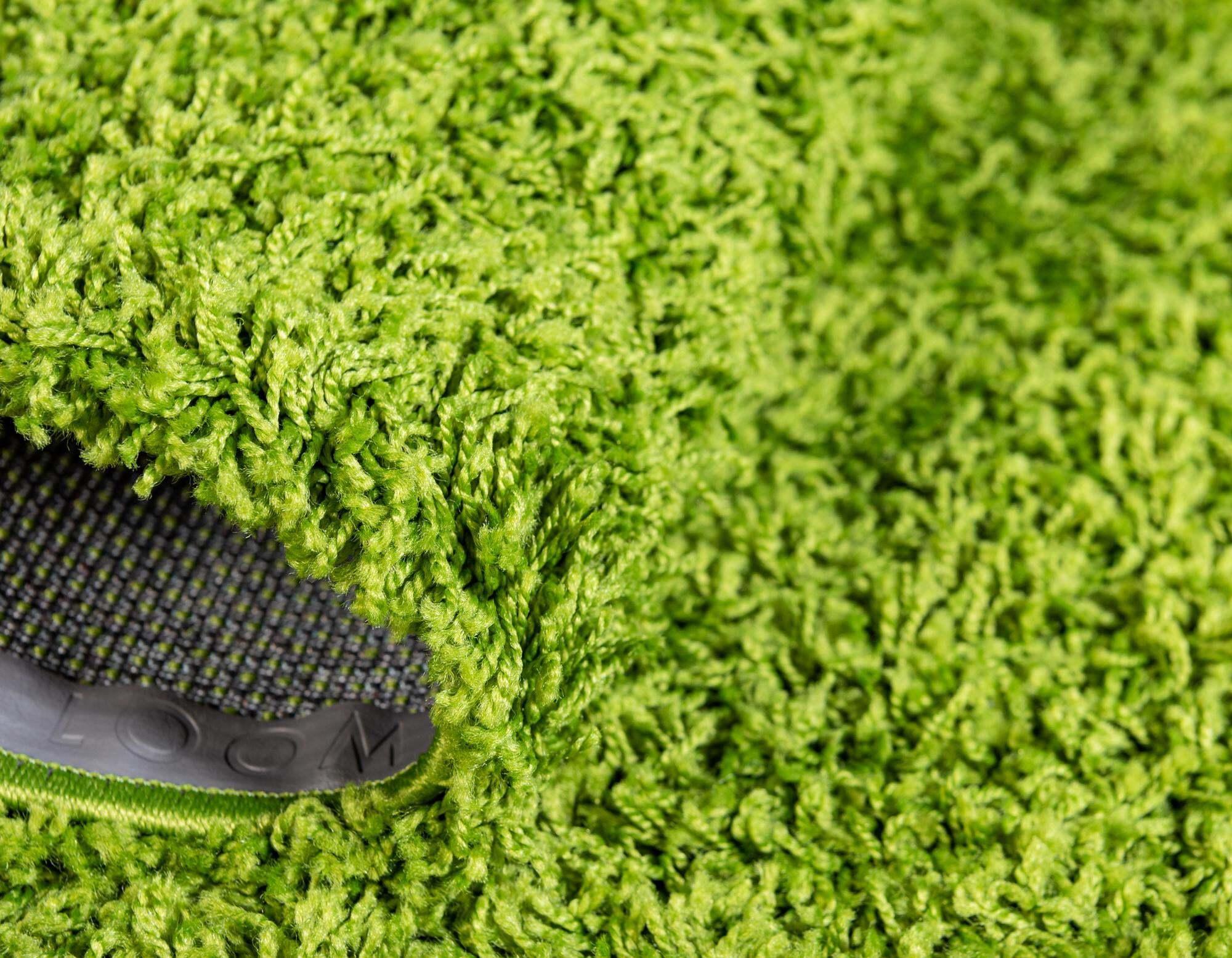 Unique Loom Indoor Rugs - Solid Shag Solid Rectangular 8x11 Rug Grass Green