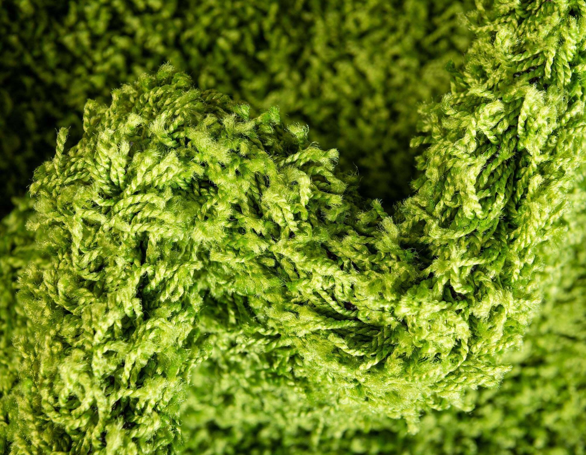 Unique Loom Indoor Rugs - Solid Shag Solid Rectangular 8x11 Rug Grass Green