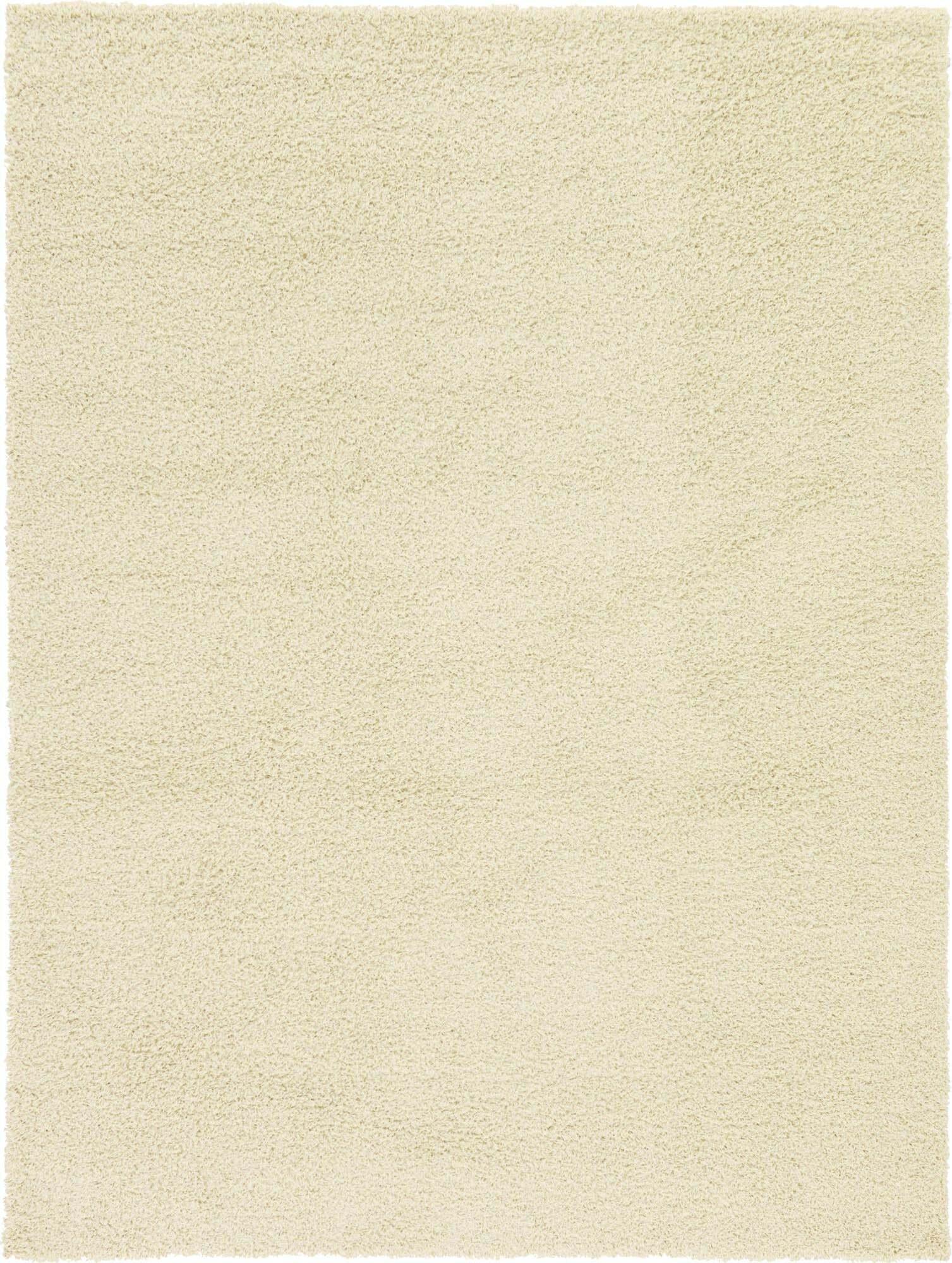 Unique Loom Indoor Rugs - Solid Shag Solid Rectangular 8x11 Rug Ivory