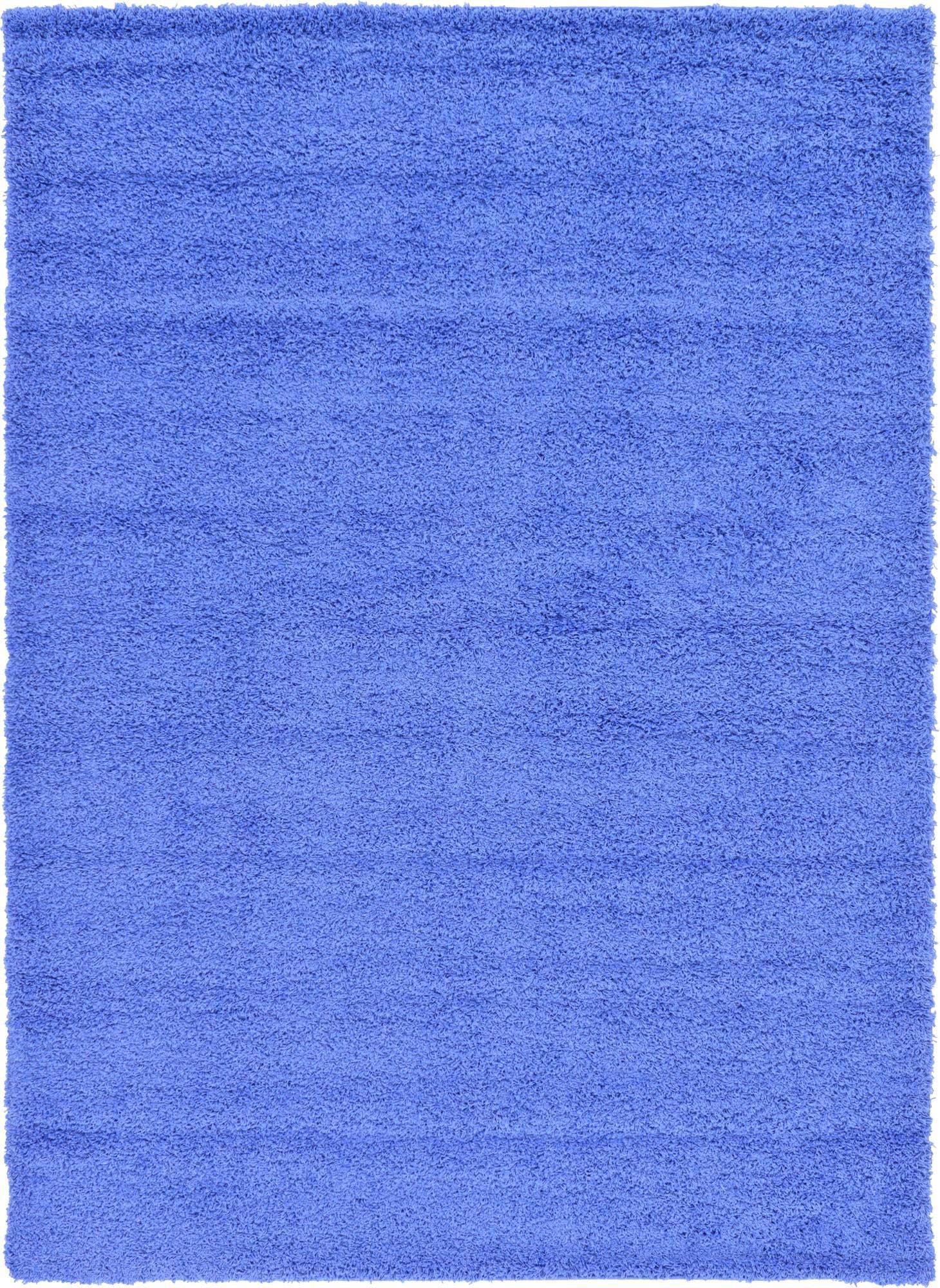 Unique Loom Indoor Rugs - Solid Shag Solid Rectangular 8x11 Rug Periwinkle Blue
