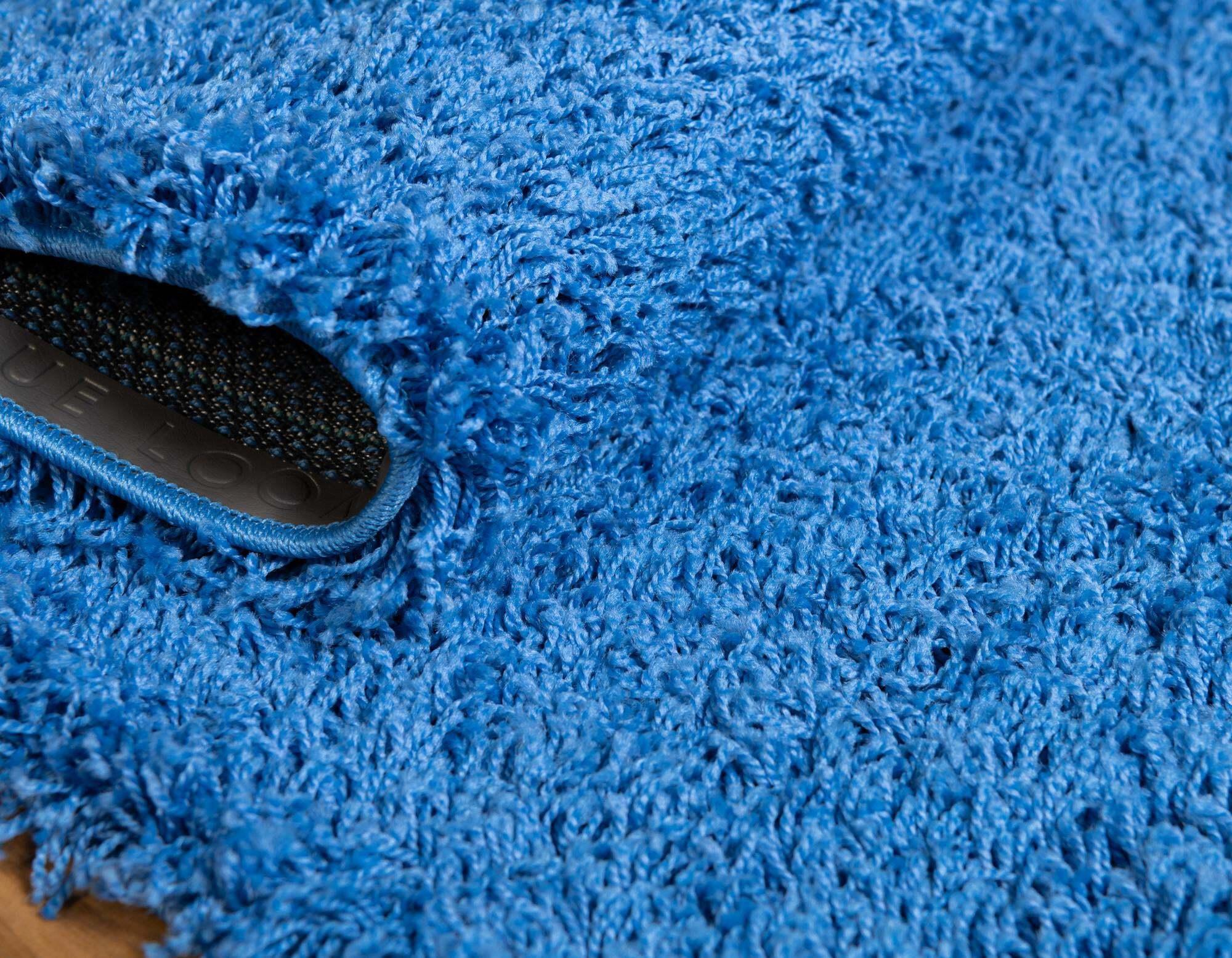 Unique Loom Indoor Rugs - Solid Shag Solid Rectangular 8x11 Rug Periwinkle Blue