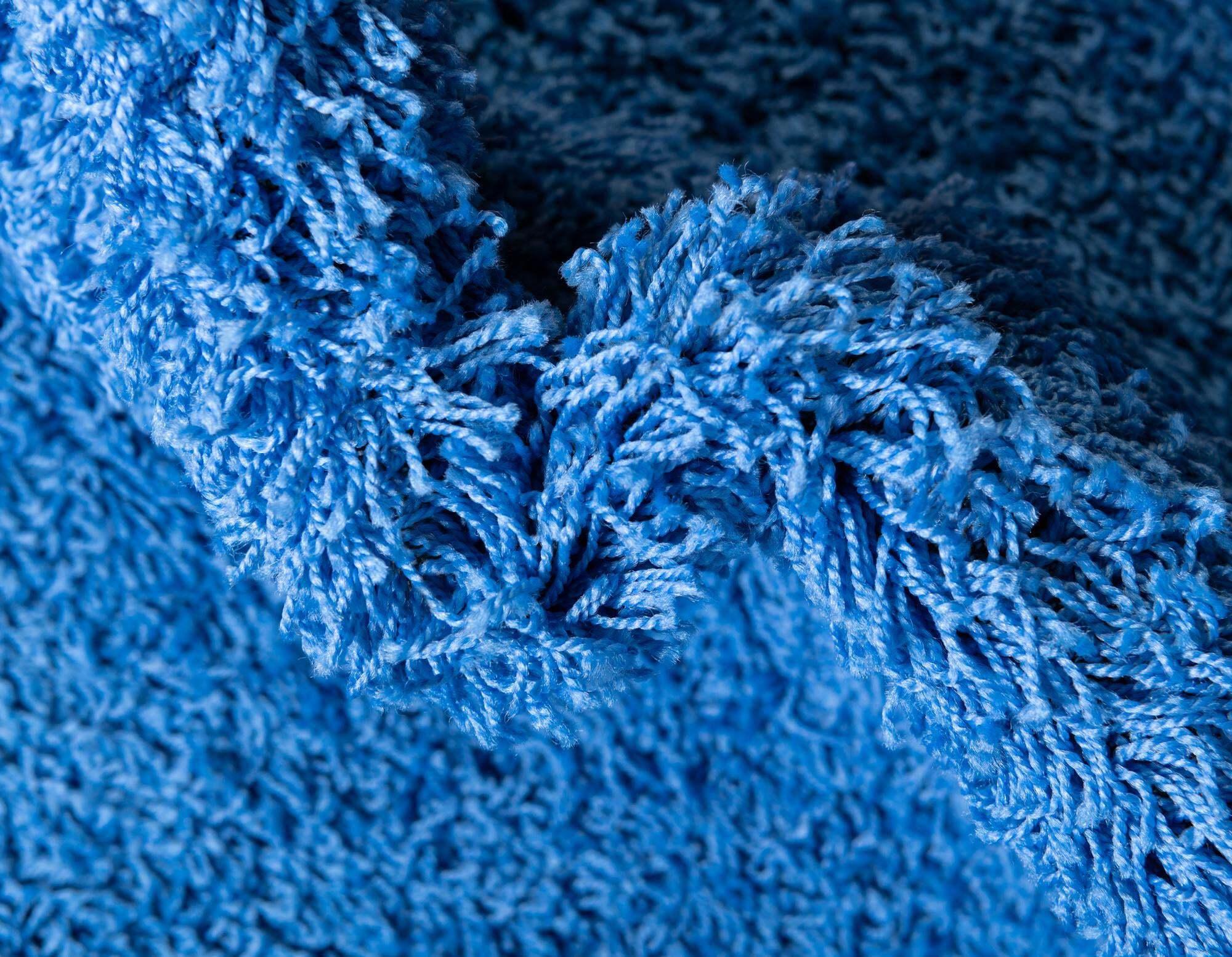 Unique Loom Indoor Rugs - Solid Shag Solid Rectangular 8x11 Rug Periwinkle Blue