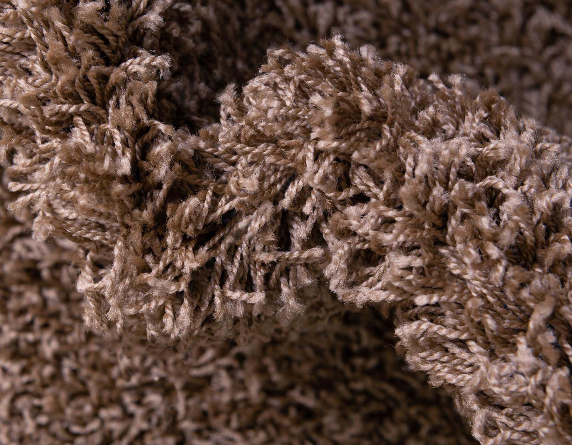 Unique Loom Indoor Rugs - Solid Shag Solid Rectangular 9x12 Rug Cocoa