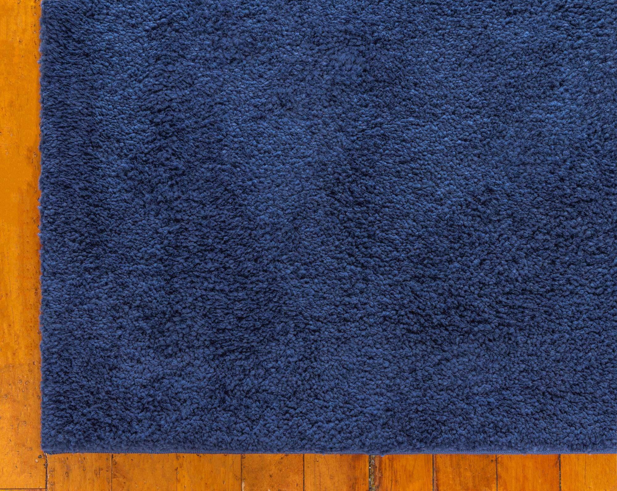 Unique Loom Indoor Rugs - Solo 5' x 7'7" Rectangle Rug Navy Blue