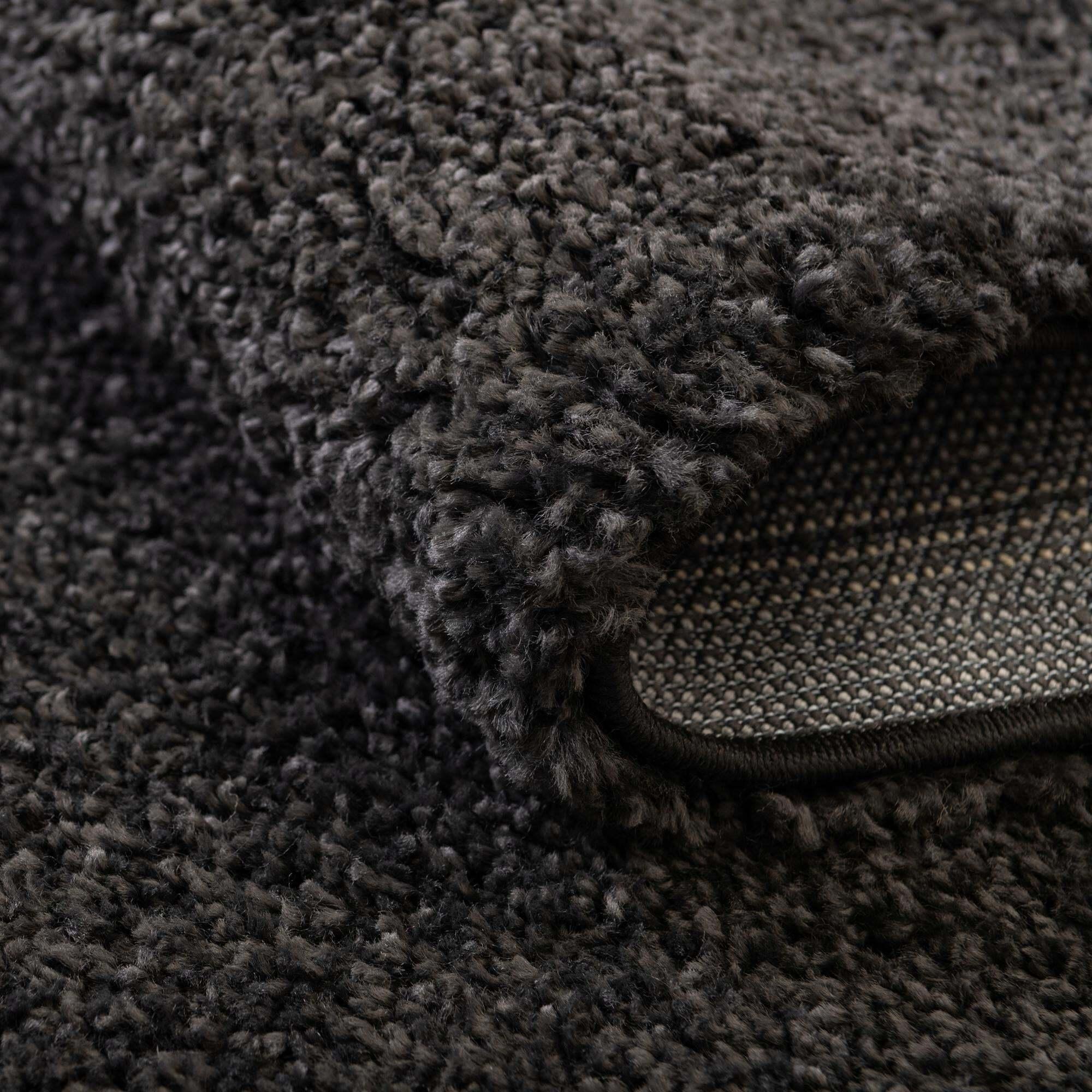 Unique Loom Indoor Rugs - Solo Solid Rectangular 8x10 Rug Charcoal