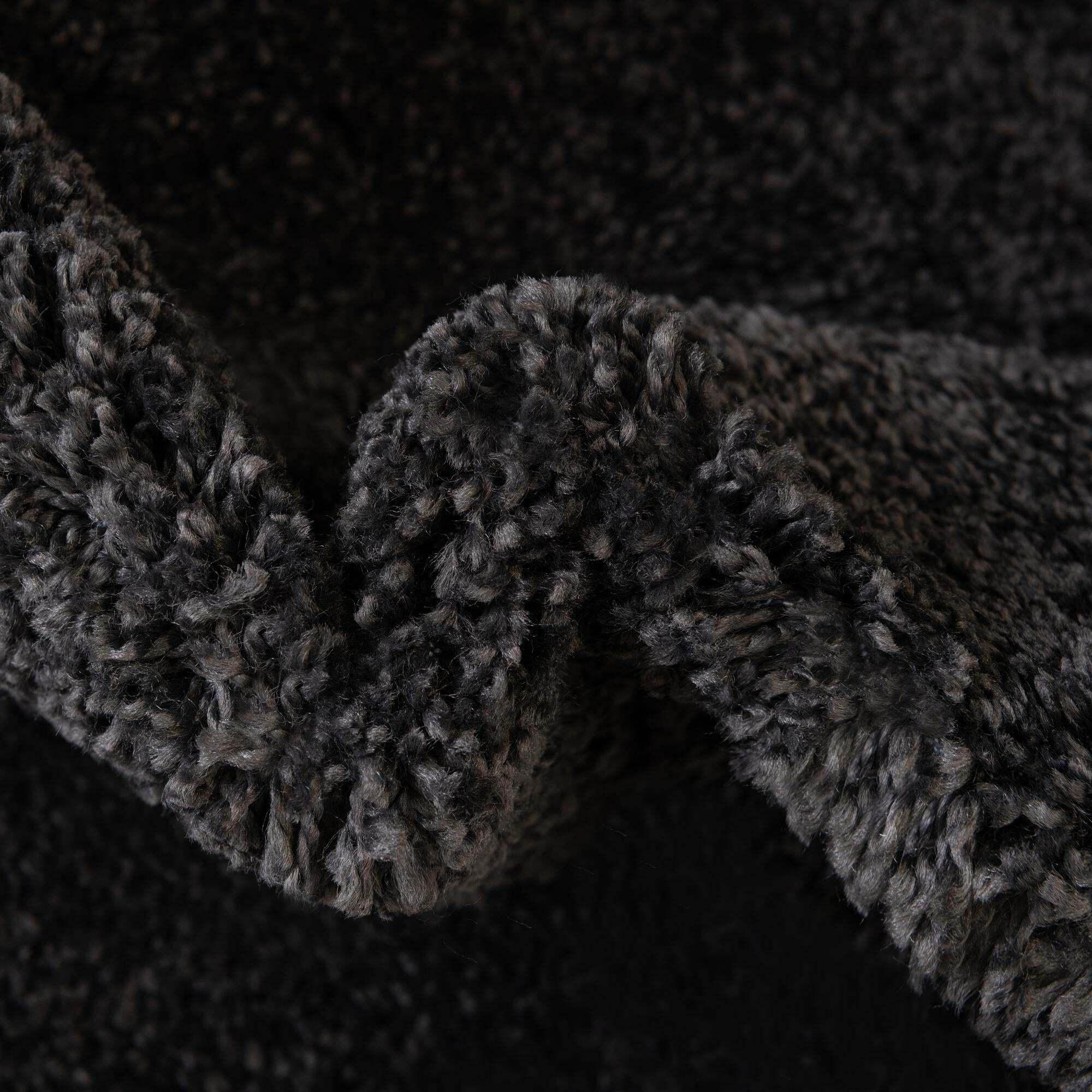 Unique Loom Indoor Rugs - Solo Solid Rectangular 8x10 Rug Charcoal