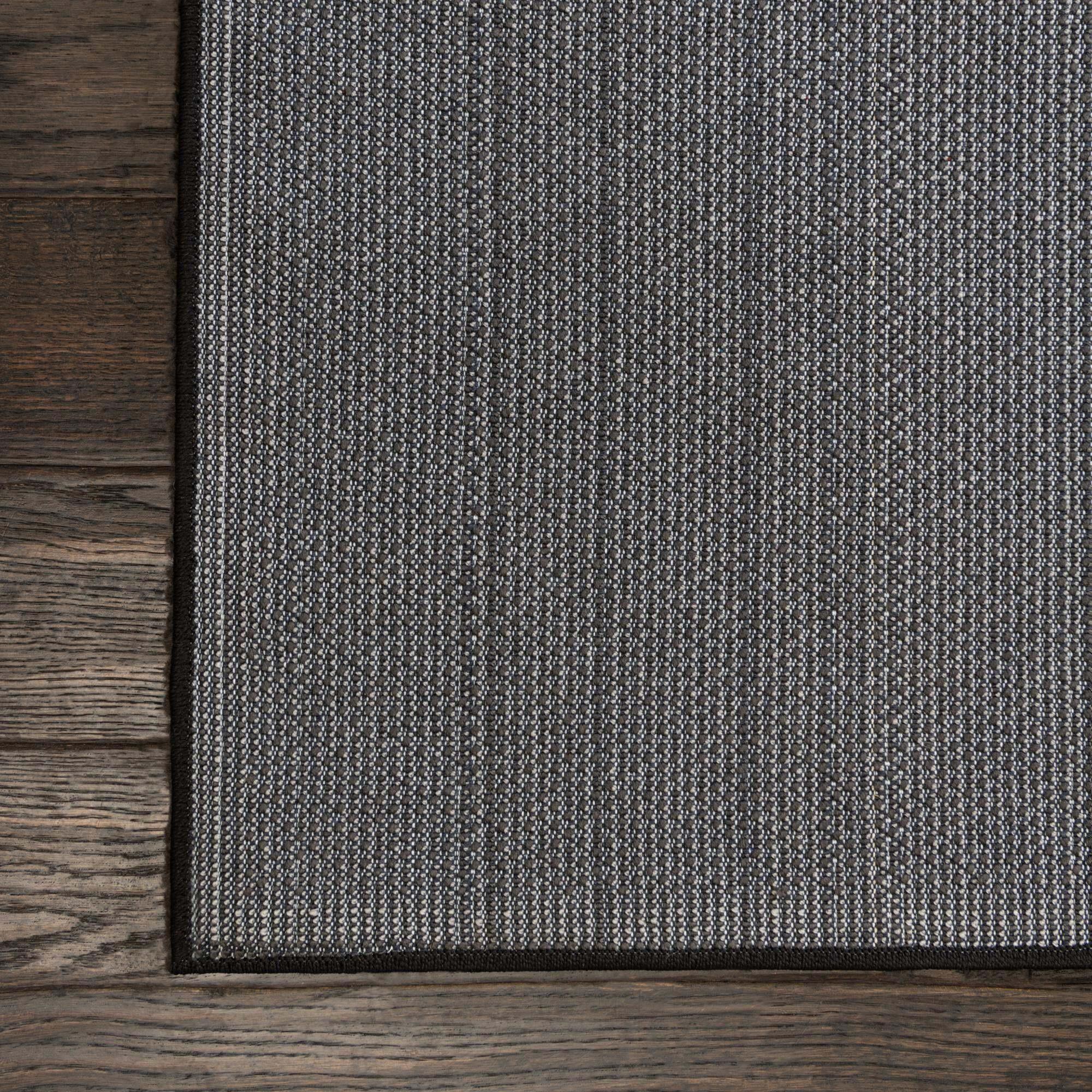 Unique Loom Indoor Rugs - Solo Solid Rectangular 8x10 Rug Charcoal