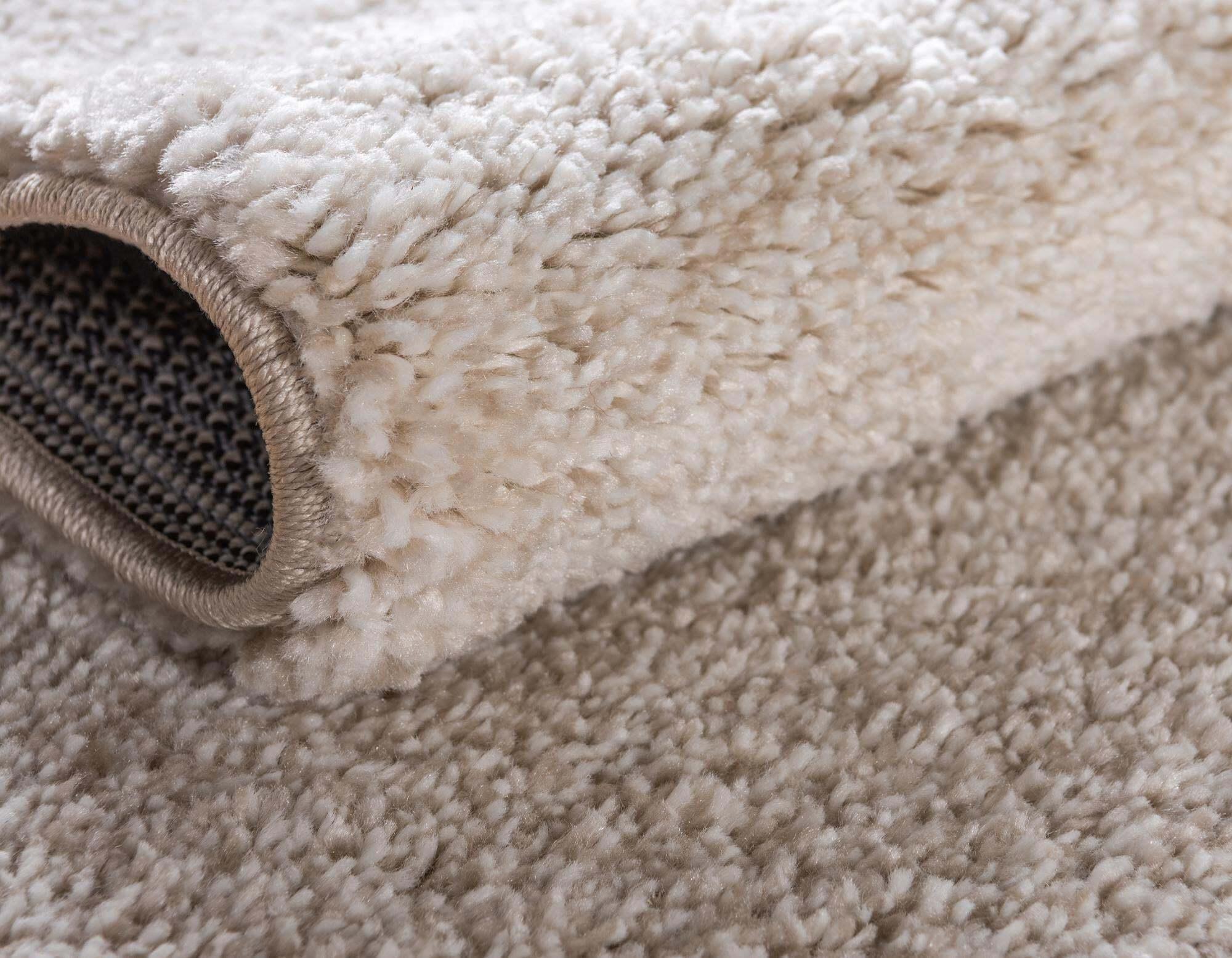 Unique Loom Indoor Rugs - Solo Solid Rectangular 8x10 Rug Ivory