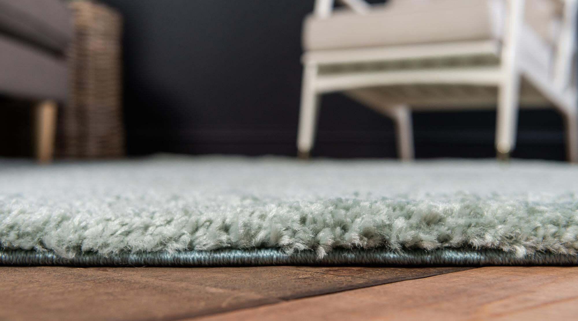 Unique Loom Indoor Rugs - Solo Solid Rectangular 8x10 Rug Light Blue
