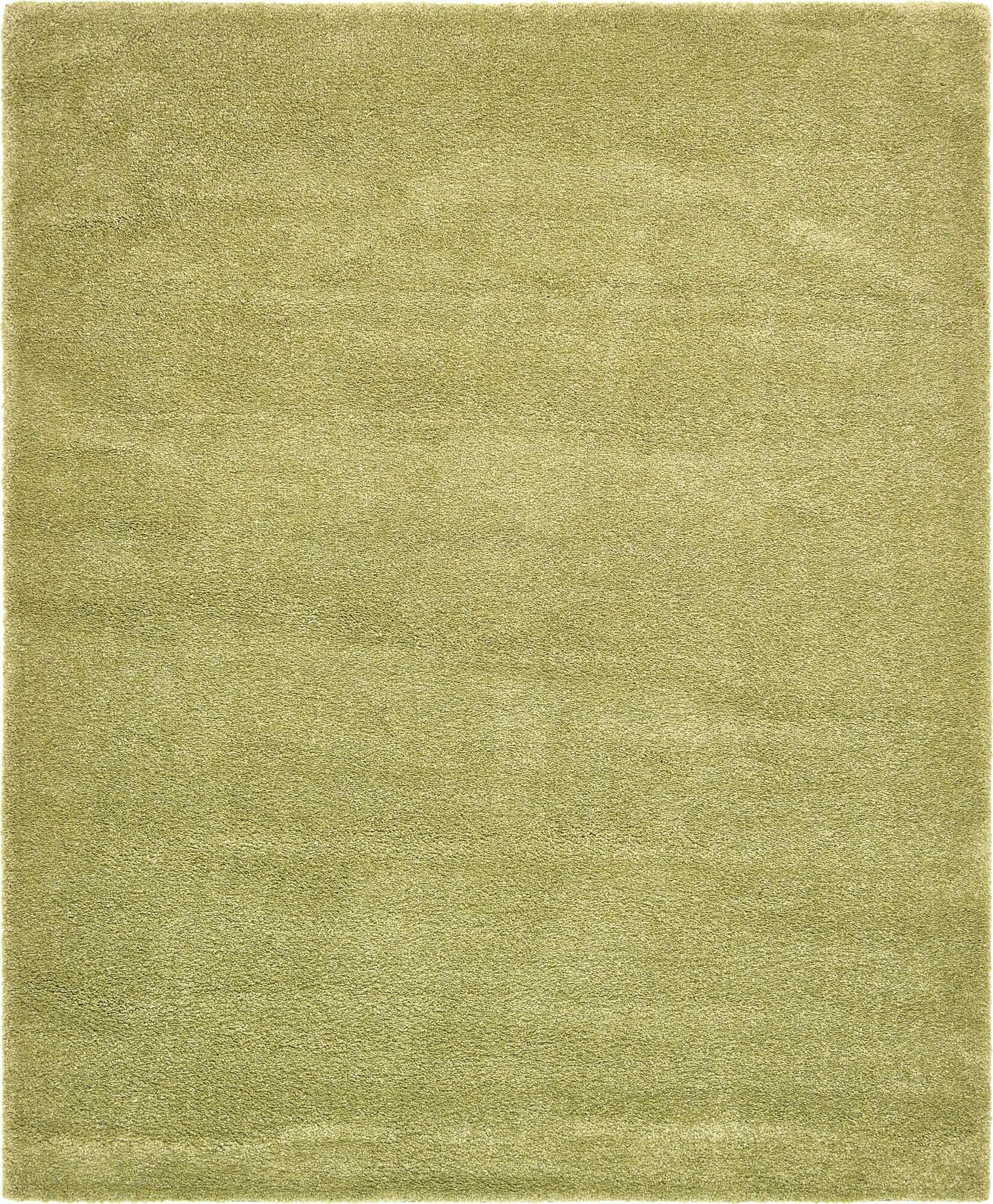 Unique Loom Indoor Rugs - Solo Solid Rectangular 8x10 Rug Light Green