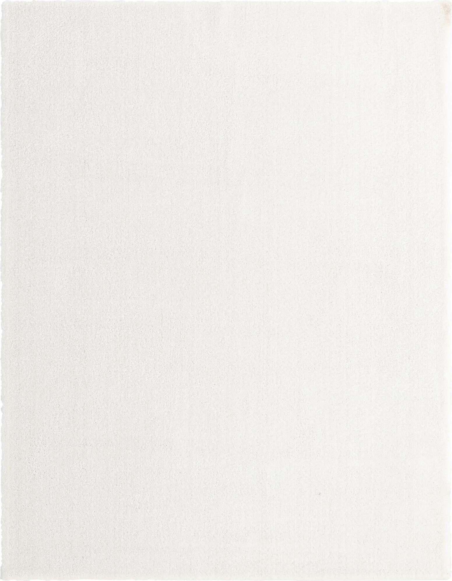Unique Loom Indoor Rugs - Solo Solid Rectangular 8x10 Rug Snow White