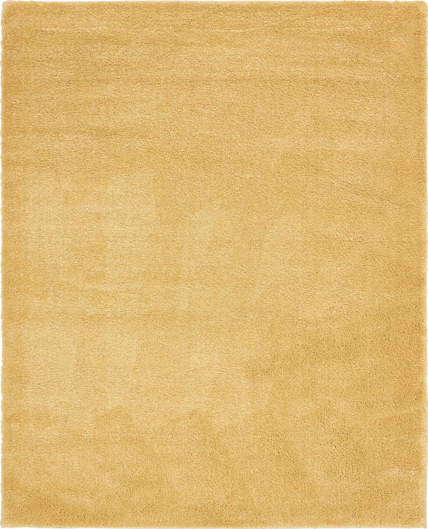 Unique Loom Indoor Rugs - Solo Solid Rectangular 8x10 Rug Yellow