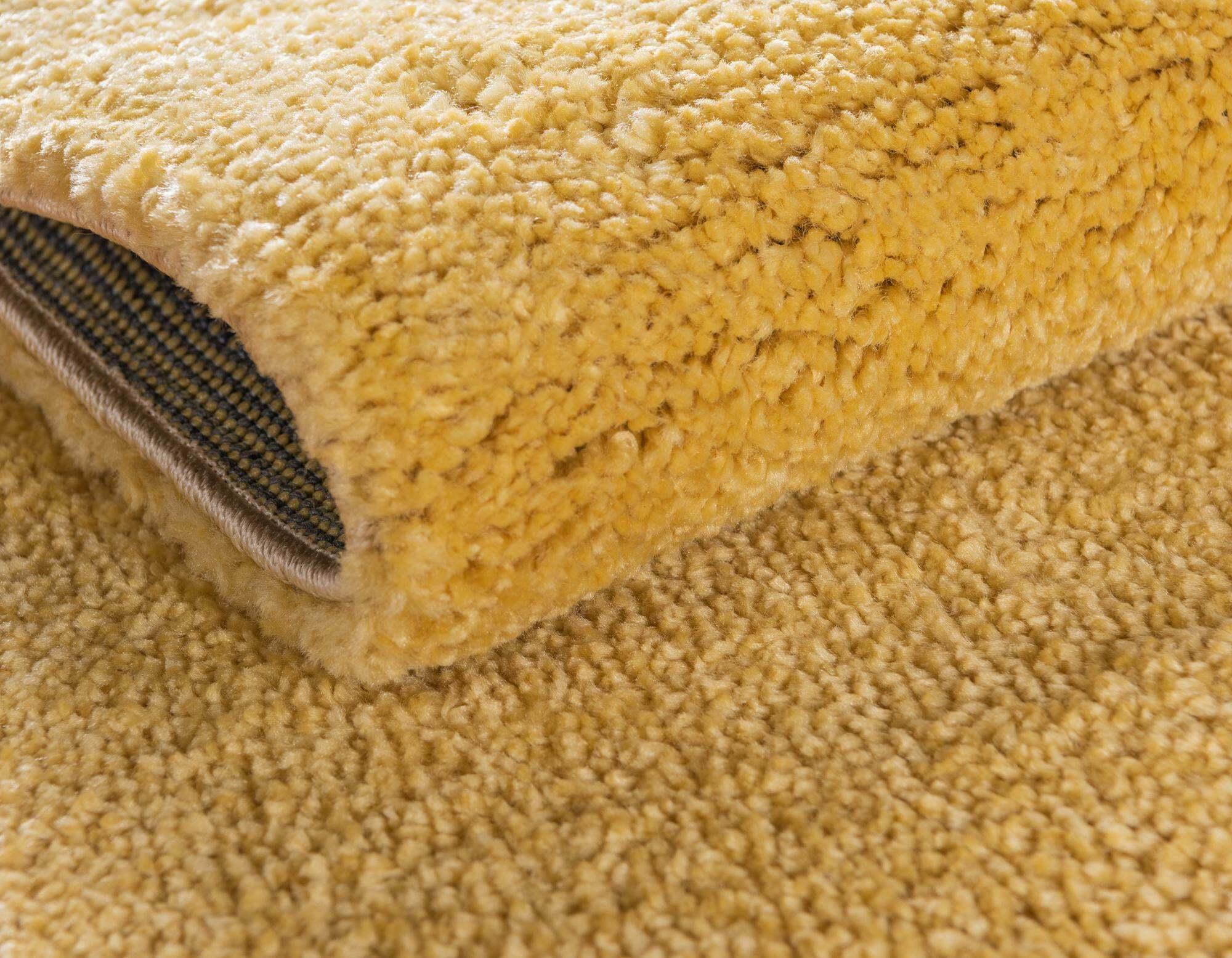 Unique Loom Indoor Rugs - Solo Solid Rectangular 8x10 Rug Yellow