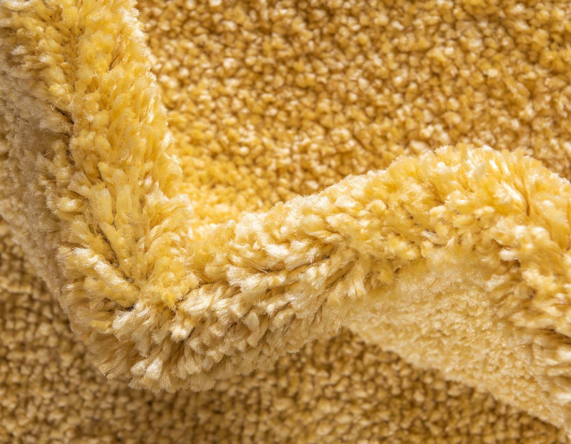 Unique Loom Indoor Rugs - Solo Solid Rectangular 8x10 Rug Yellow