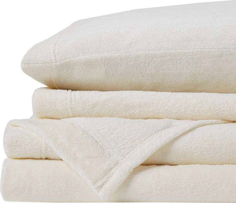 Olliix.com Sheets & Sheet Sets - Soloft Plush Full Sheet Set Ivory