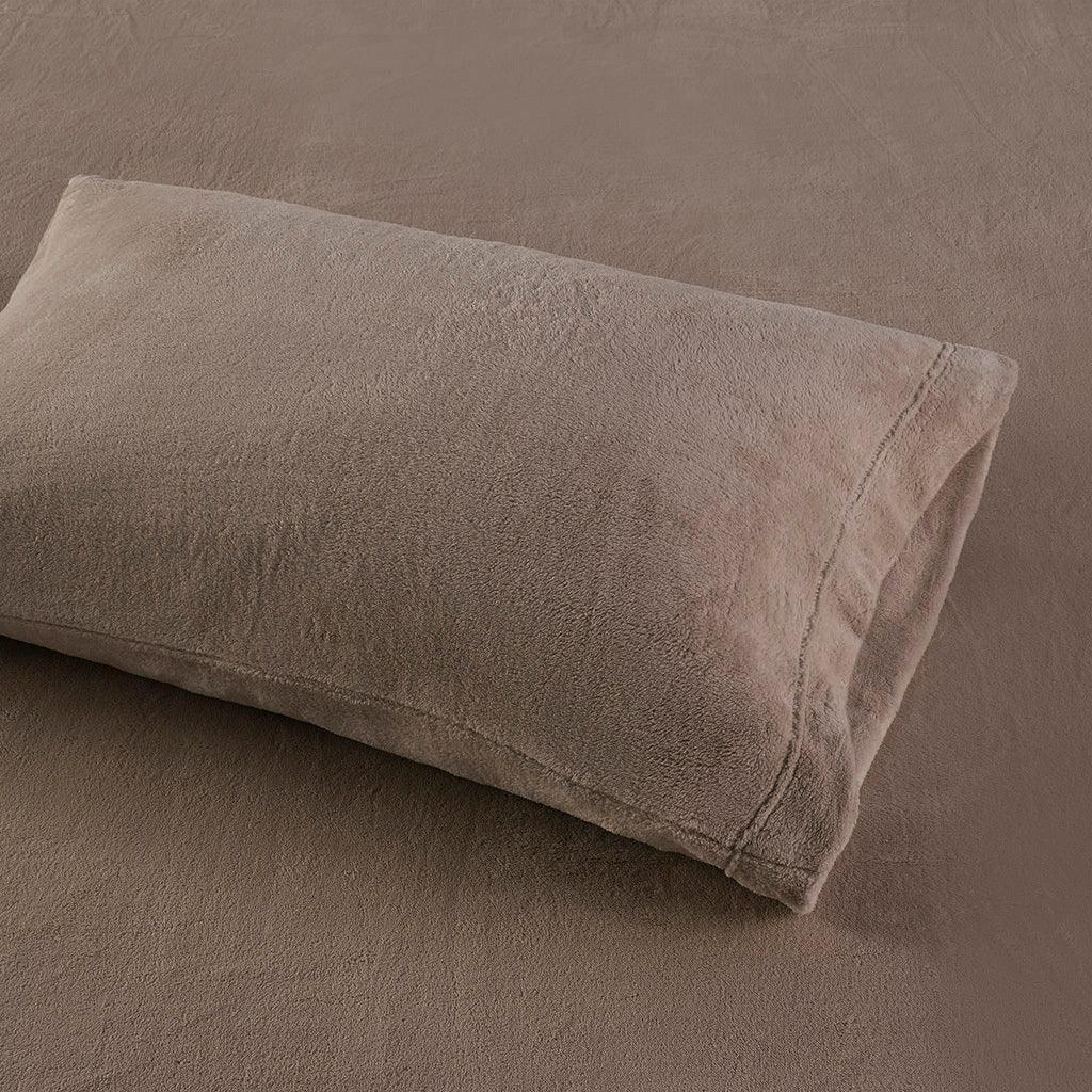 Olliix.com Sheets & Sheet Sets - Soloft Plush Queen Sheet Set Brown