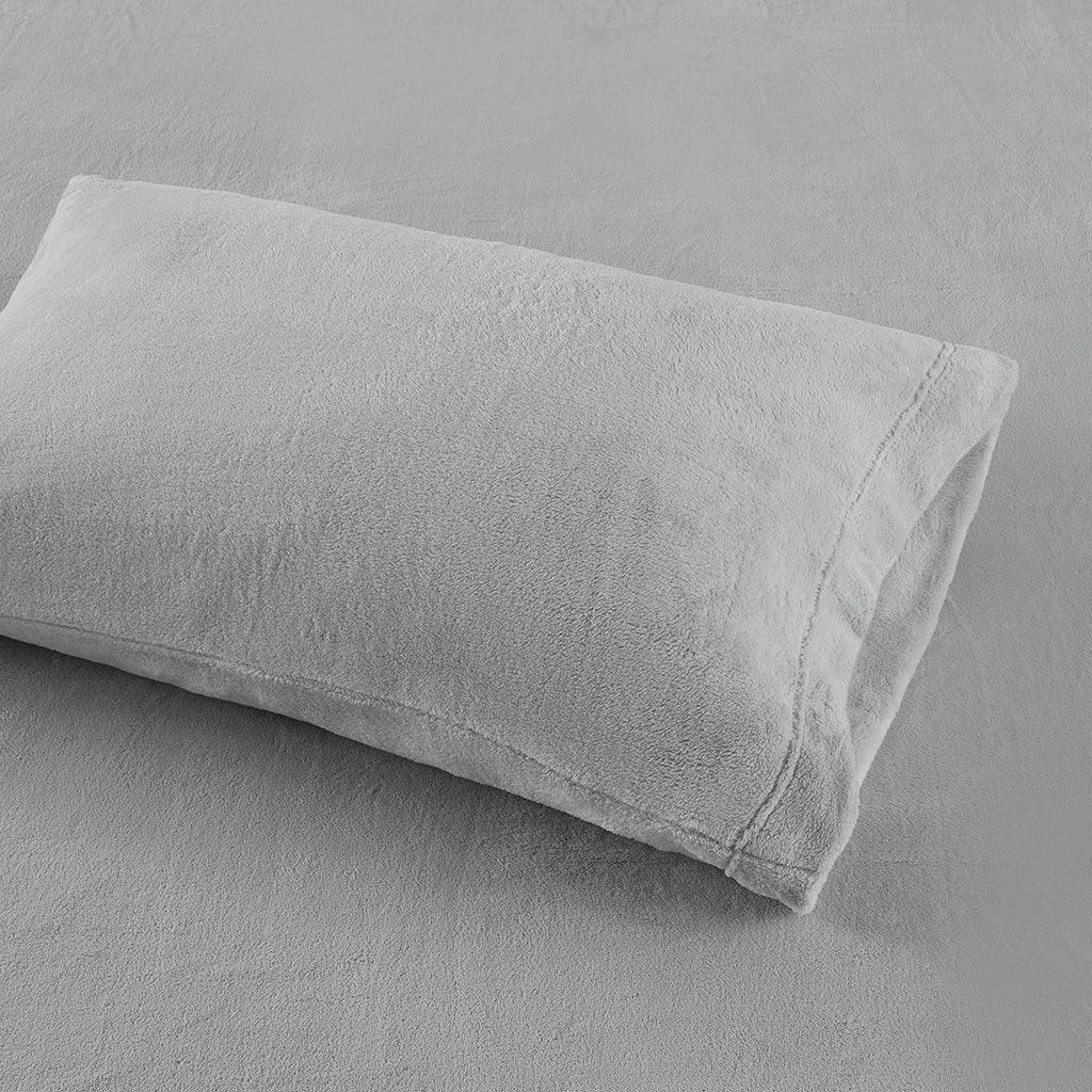 Olliix.com Sheets & Sheet Sets - Soloft Plush Queen Sheet Set Gray