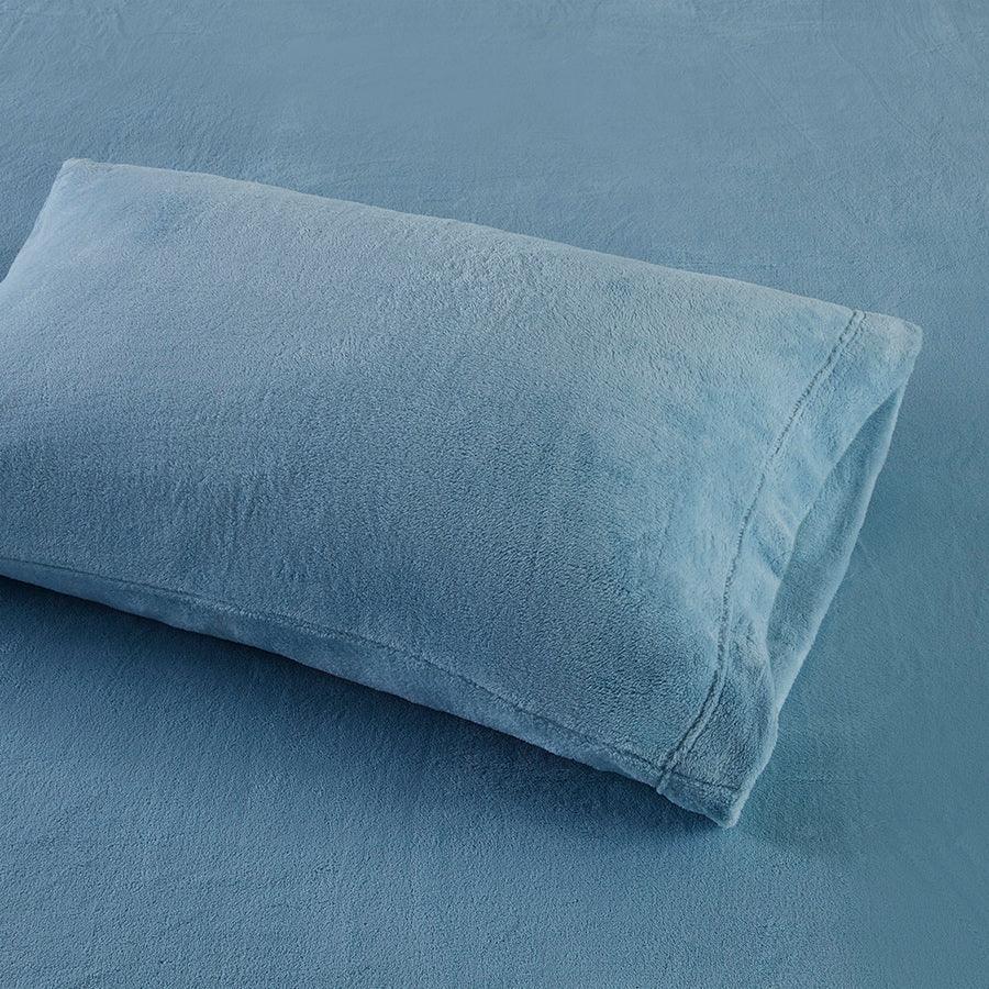 Olliix.com Sheets & Sheet Sets - Soloft Queen Micro Plush Sheet Set Blue