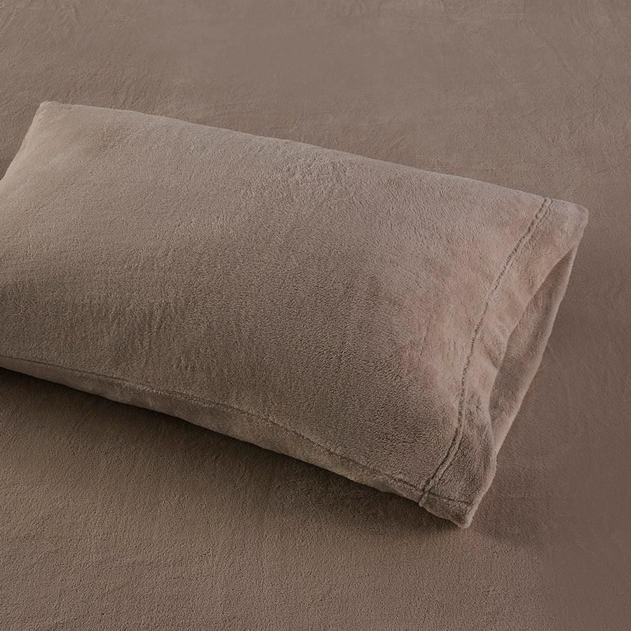 Olliix.com Sheets & Sheet Sets - Soloft Twin Micro Plush Sheet Set Brown