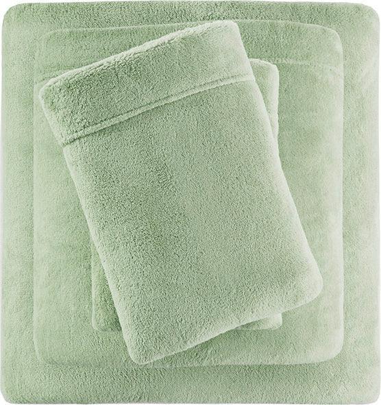 Olliix.com Sheets & Sheet Sets - Soloft Twin Micro Plush Sheet Set Green