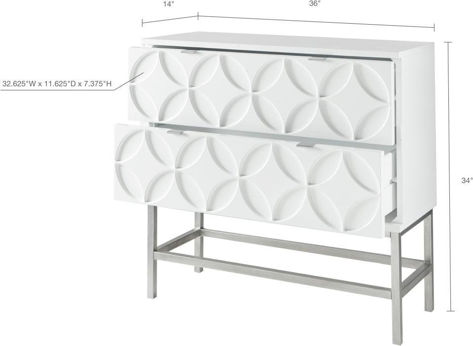 Olliix.com Buffets & Cabinets - Sonata Accent Chest with 2 Drawers White