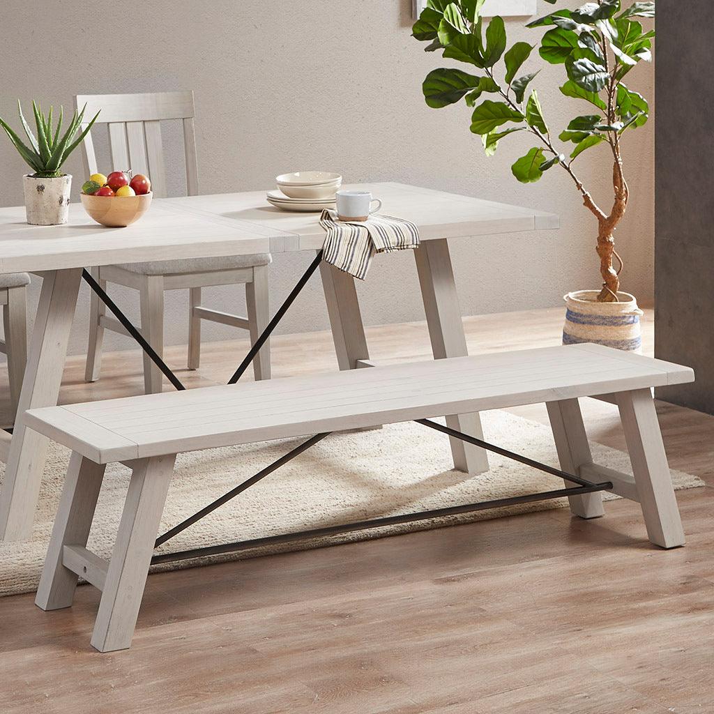 Olliix.com Benches - Sonoma Dining Bench Reclaimed White