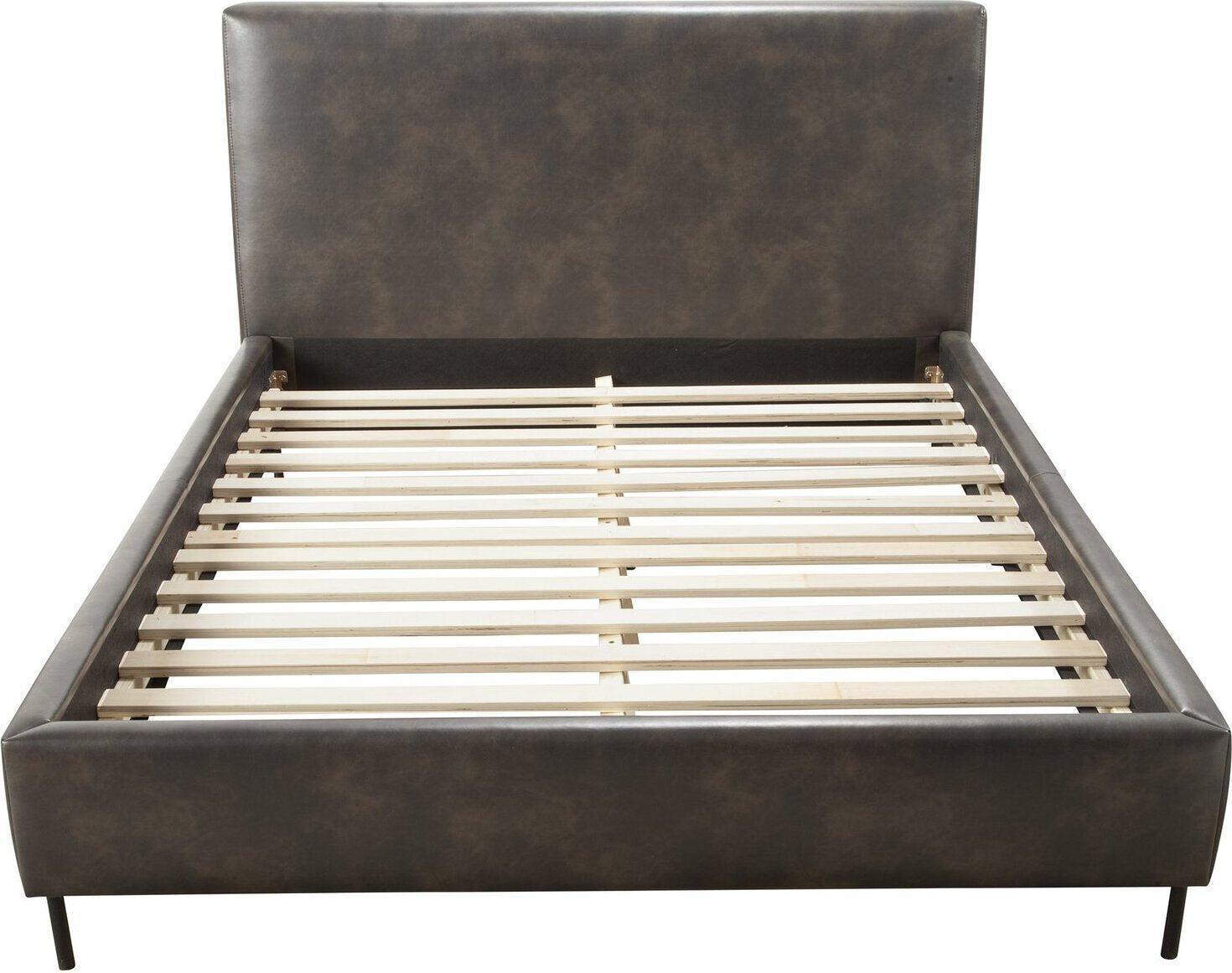 Alpine Furniture Beds - Sophia Faux Leather California King Bed Gray