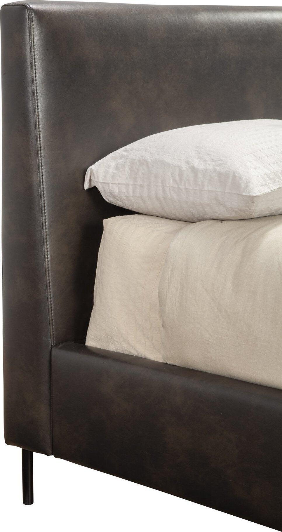 Alpine Furniture Beds - Sophia Faux Leather California King Bed Gray