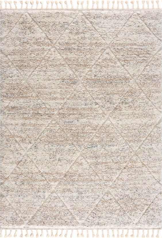 Olliix.com Indoor Rugs - Sophia Transitional Talas Shag Area Rug 8x10' Cream