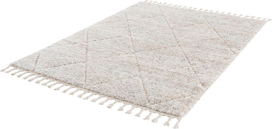 Olliix.com Indoor Rugs - Sophia Transitional Talas Shag Area Rug 8x10' Cream