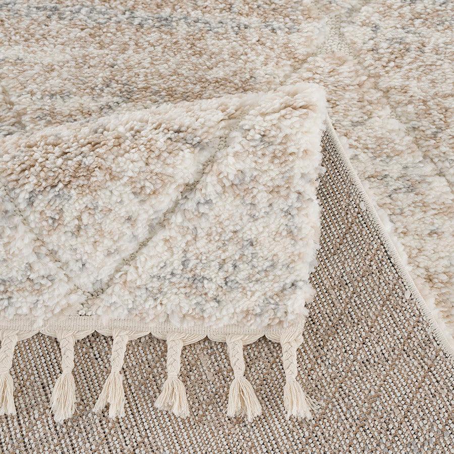 Olliix.com Indoor Rugs - Sophia Transitional Talas Shag Area Rug 8x10' Cream