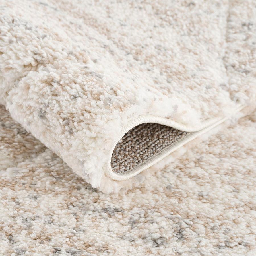 Olliix.com Indoor Rugs - Sophia Transitional Talas Shag Area Rug 8x10' Cream