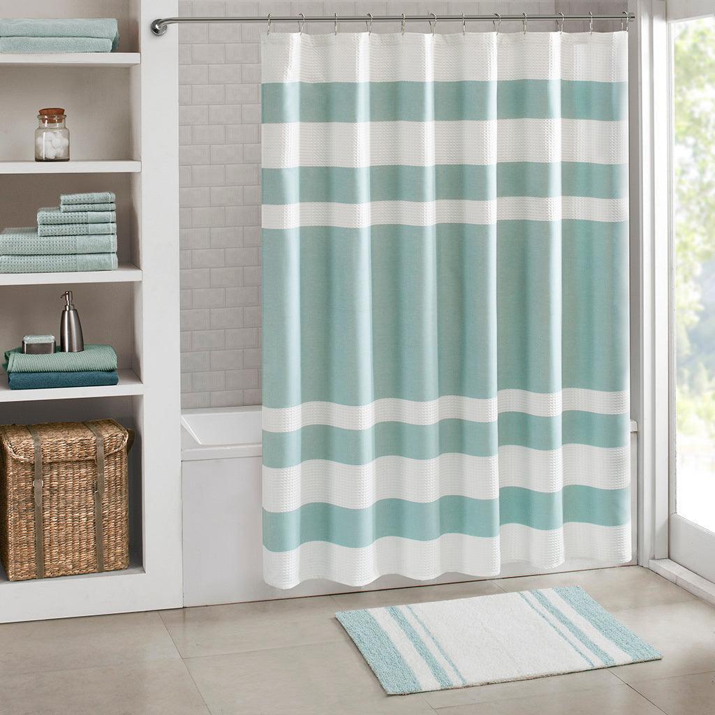 Olliix.com Bath Rugs - Spa 24" Cotton Bath Rug Aqua