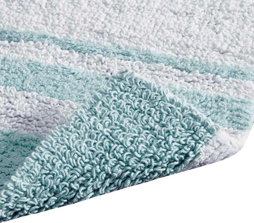 Olliix.com Bath Rugs - Spa 24" Cotton Bath Rug Aqua