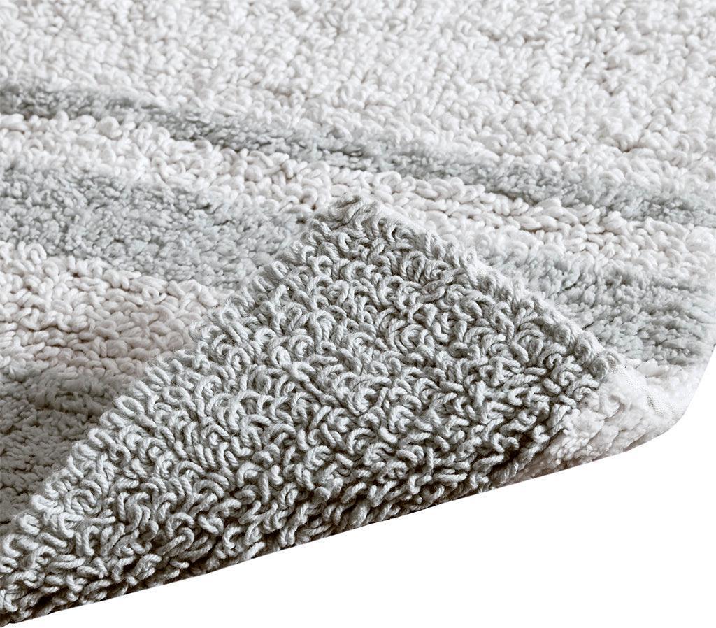 Olliix.com Bath Rugs - Spa 24" Cotton Bath Rug Grey