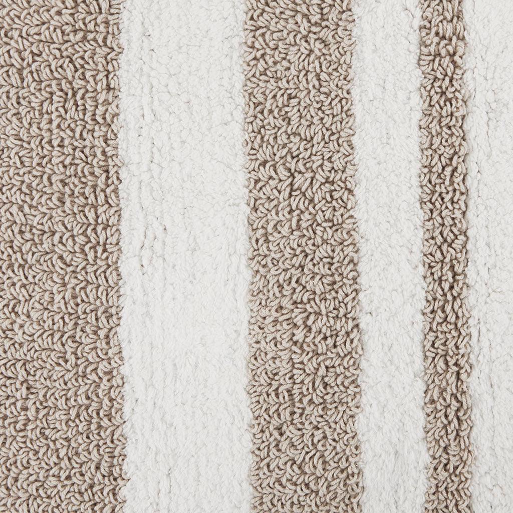 Olliix.com Bath Rugs - Spa 24" Cotton Bath Rug Taupe
