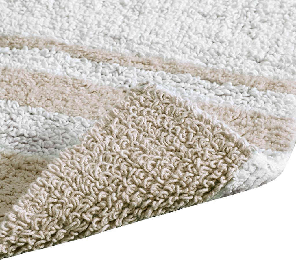 Olliix.com Bath Rugs - Spa 24" Cotton Bath Rug Taupe