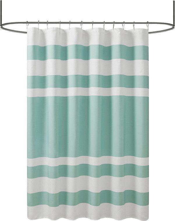 Olliix.com Shower Curtains - Spa Waffle Shower Curtain with 3M Treatment Aqua-MP70-1485