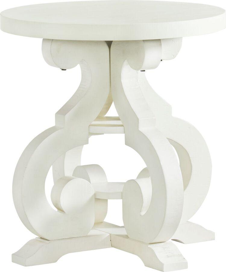 Elements Living Room Sets - Stanford 2 Piece Occasional Set-Coffee & End Table in White