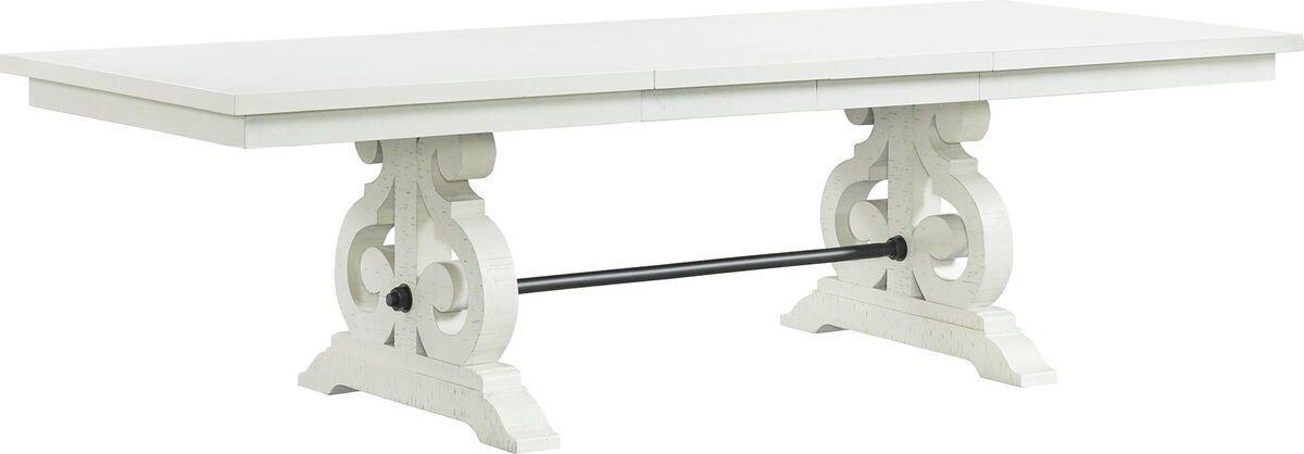 Elements Dining Sets - Stanford 7PC Dining Set-Table, 4 Side Chairs & 2 Parson Chairs in White