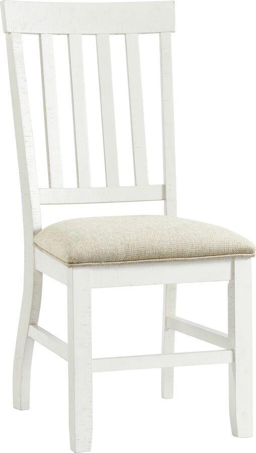 Elements Dining Sets - Stanford 7PC Dining Set-Table, 4 Side Chairs & 2 Parson Chairs in White