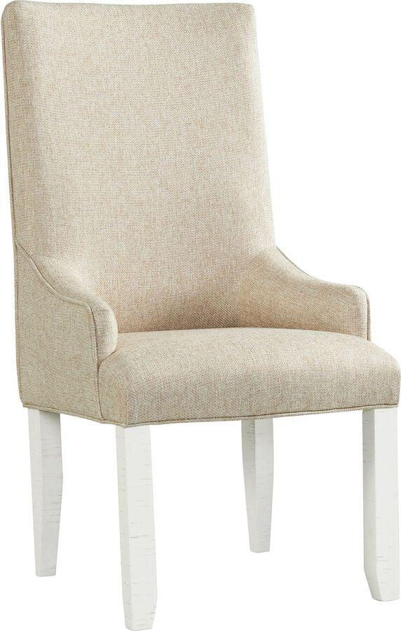 Elements Dining Sets - Stanford 7PC Dining Set-Table, 4 Side Chairs & 2 Parson Chairs in White